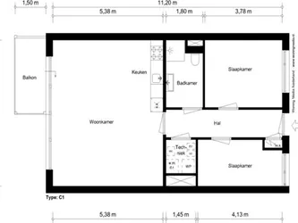 Foto van de Appartement gelegen aan de Marie Vierdagstraat in Amersfoort