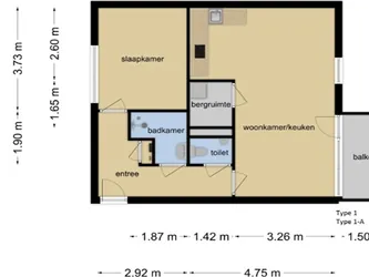 Foto van de Appartement gelegen aan de Thorbeckestraat in Heerenveen