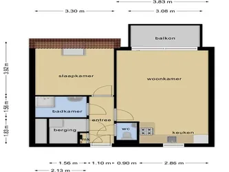 Foto van de Appartement gelegen aan de Brechterhoeflaan in Bergen op Zoom