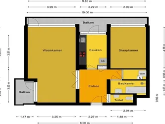 Foto van de Appartement gelegen aan de Hakfortlaan in Arnhem