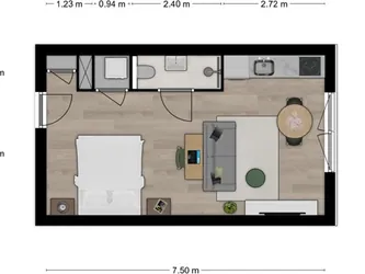 Foto van de Studio gelegen aan de Strawinskystraat in Zutphen