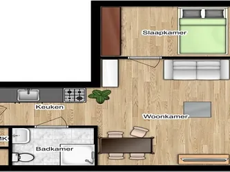 Foto van de Appartement gelegen aan de Kloekhorststraat in Assen