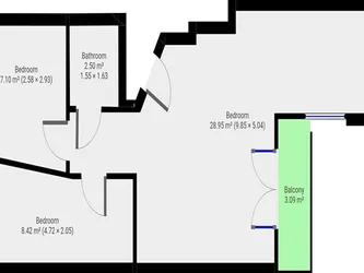Foto van de Appartement gelegen aan de Prins Frederikstraat in Leiden