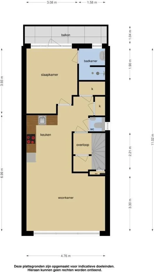 Foto van de Appartement gelegen aan de Oostvoornsestraat in Rotterdam