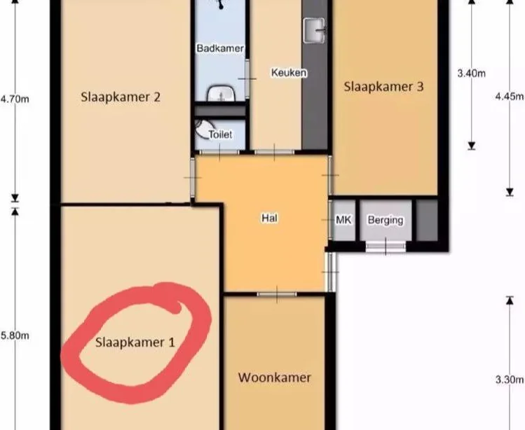 Foto van de Kamer gelegen aan de Admiraal de Ruyterweg in Rotterdam