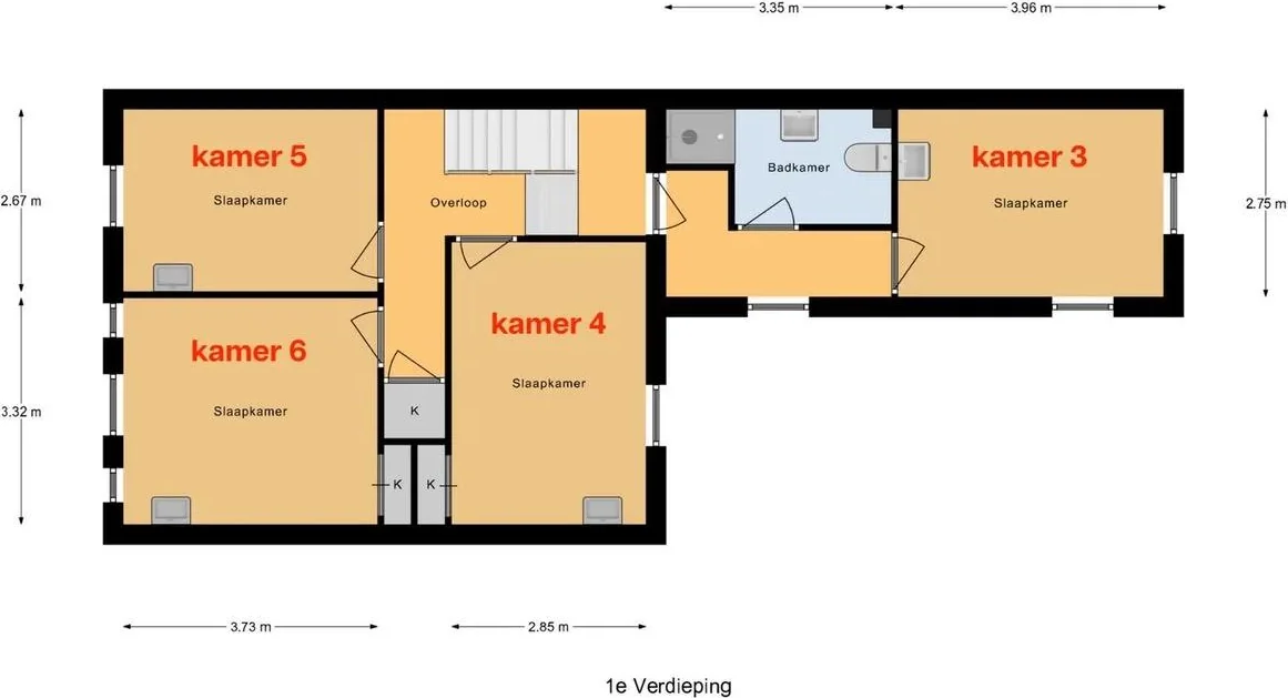 Foto van de Kamer gelegen aan de Odasingel in Sittard