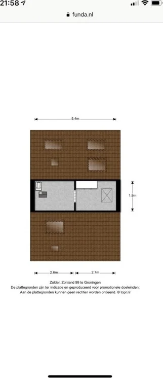 Foto van de Appartement gelegen aan de Zonland in Groningen