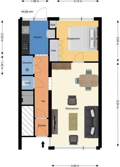 Foto van de Appartement gelegen aan de C.D.Tuinenburgstraat in Rotterdam