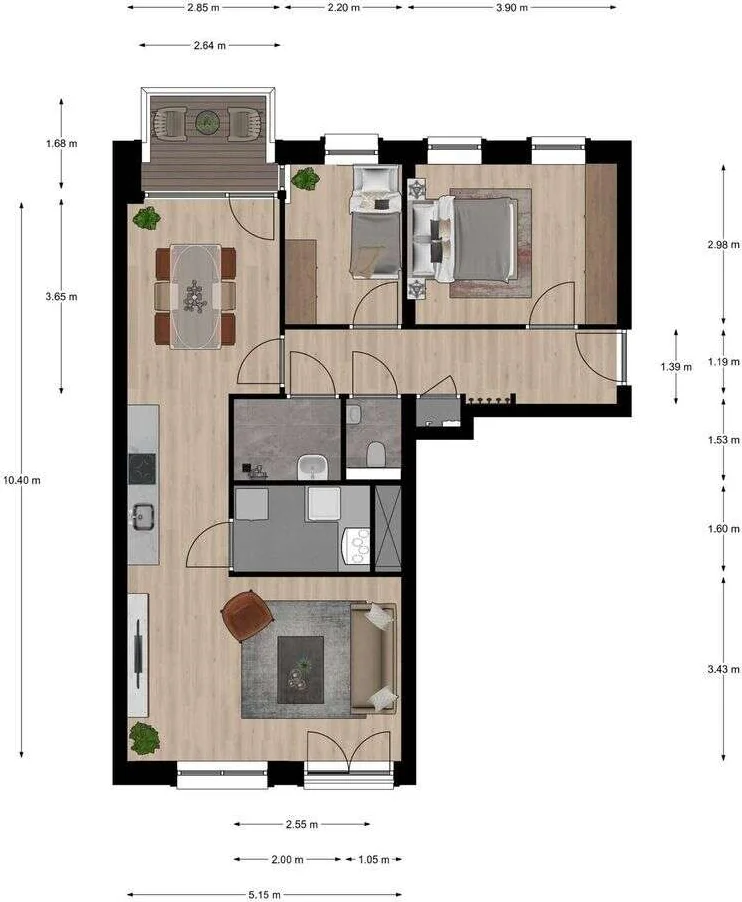 Foto van de Appartement gelegen aan de Houttuinen in Delft