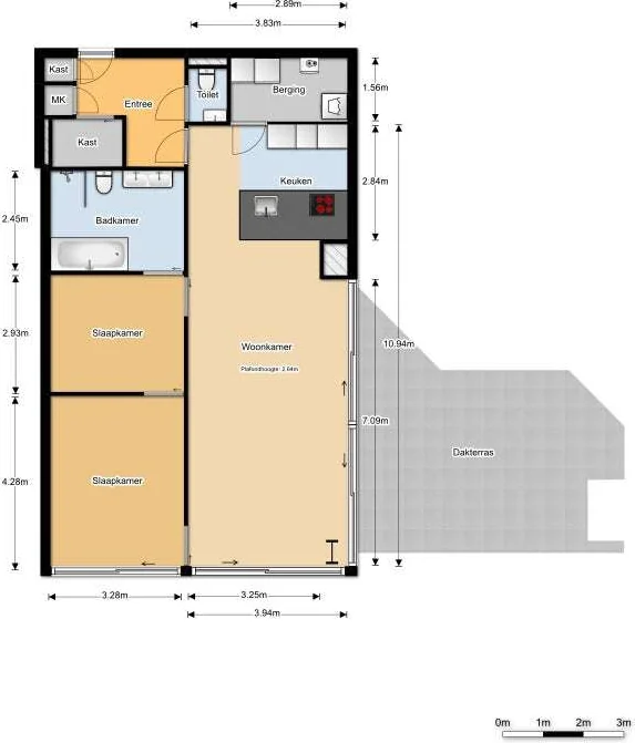 Foto van de Appartement gelegen aan de Halvemaanpassage in Rotterdam