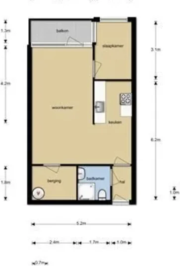 Foto van de Appartement gelegen aan de K. Aldengoorstraat in Maastricht