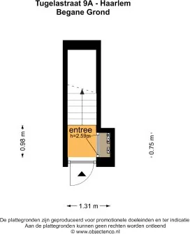 Foto van de Appartement gelegen aan de Tugelastraat in Haarlem