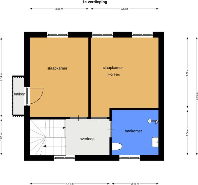 Foto van de Appartement gelegen aan de Cornelis van Norrenstraat in Bussum