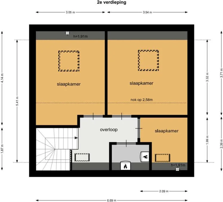 Foto van de Appartement gelegen aan de Cornelis van Norrenstraat in Bussum