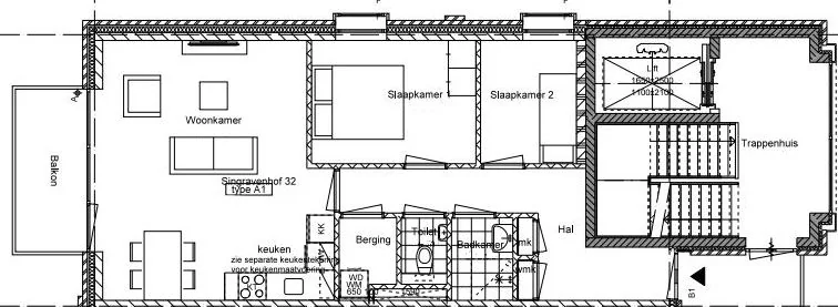 Foto van de Appartement gelegen aan de Singravenhof in Arnhem