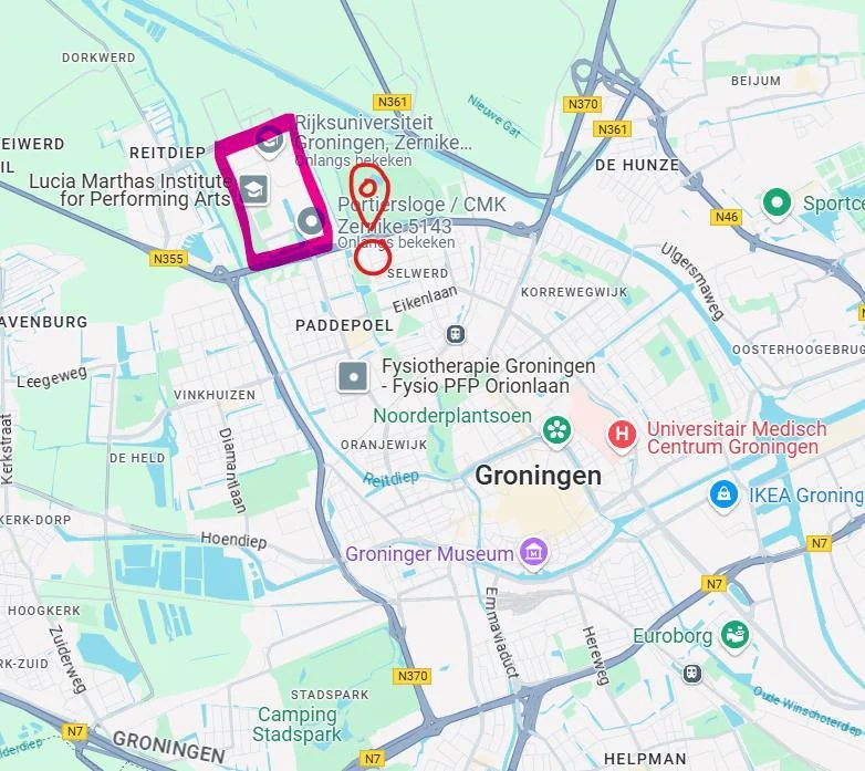 Foto van de Kamer gelegen aan de Spirealaan in Groningen
