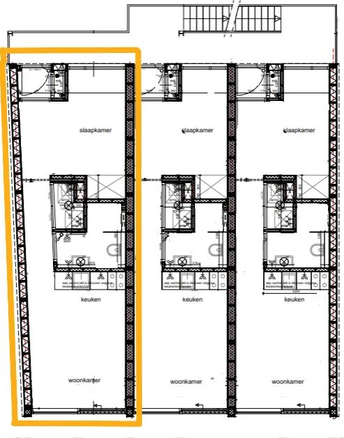 Foto van de Appartement gelegen aan de 1. Wijkstraat in Arnhem