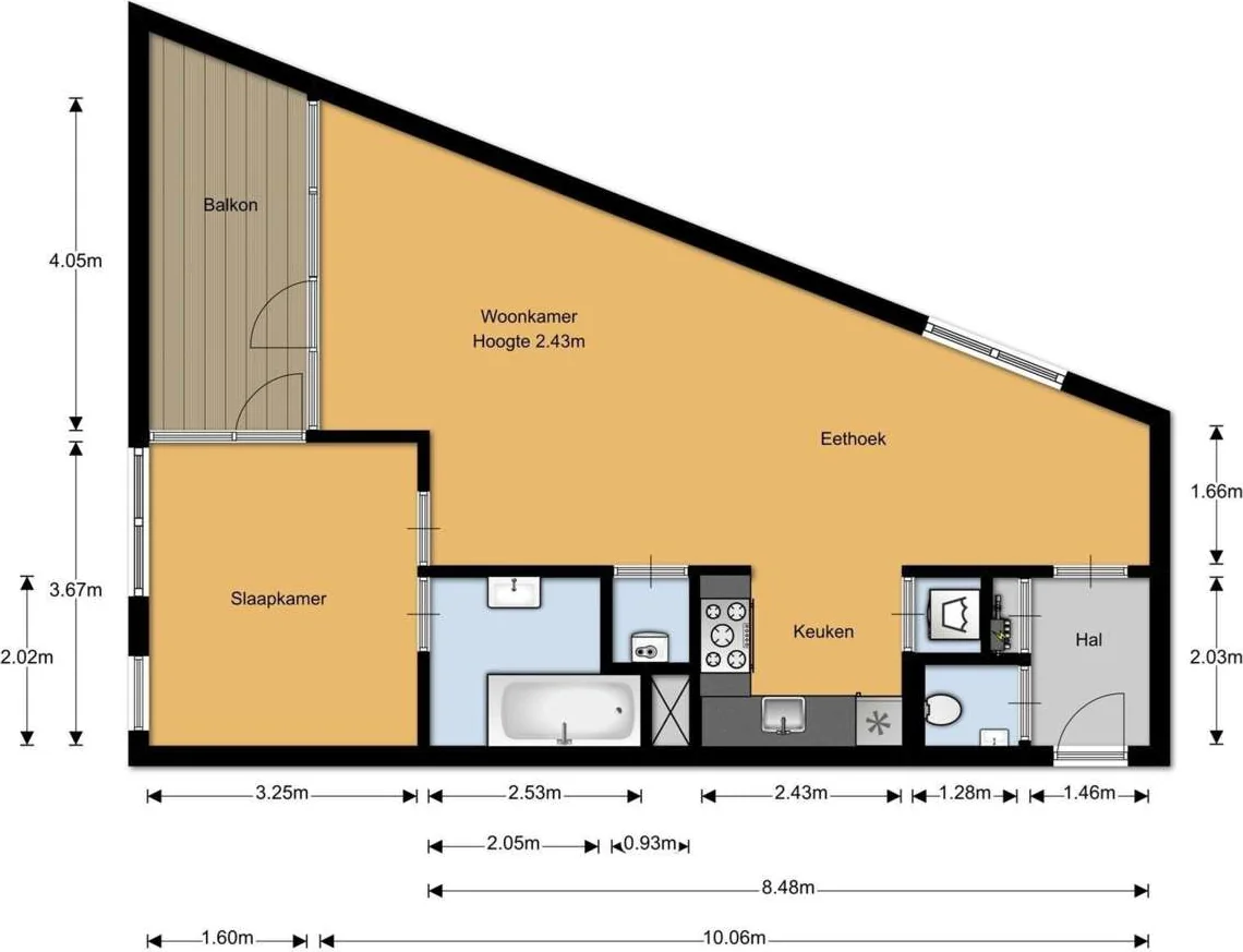 Foto van de Appartement gelegen aan de Brinkweg in Hilversum