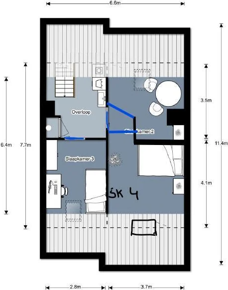 Foto van de Kamer gelegen aan de Staringstraat in Hengelo