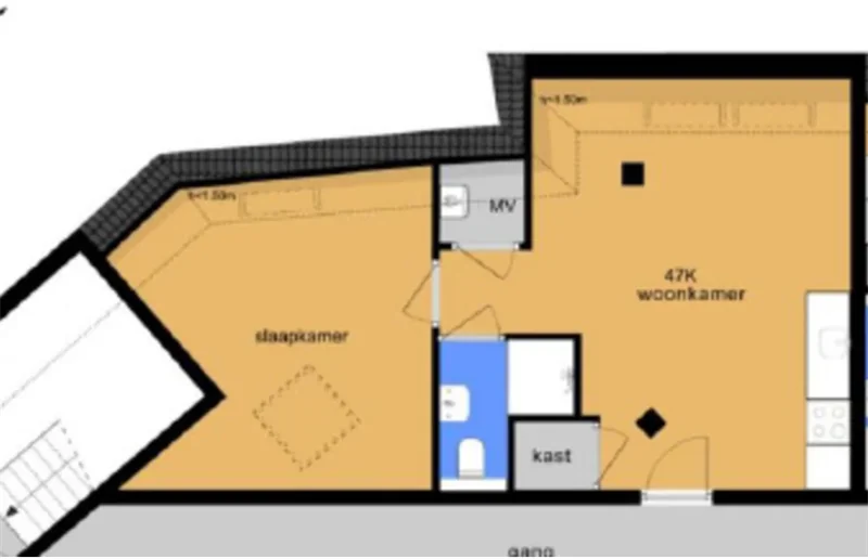 Foto van de Appartement gelegen aan de Geversstraat in Oegstgeest