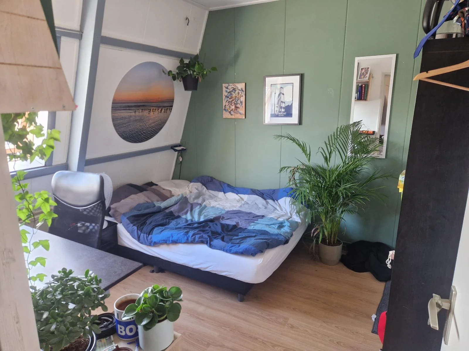 geblurde versie van de foto als achtergrond