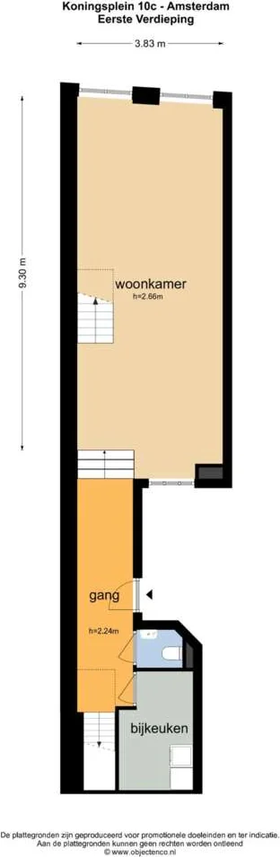 Foto van de Appartement gelegen aan de Koningsplein in Amsterdam