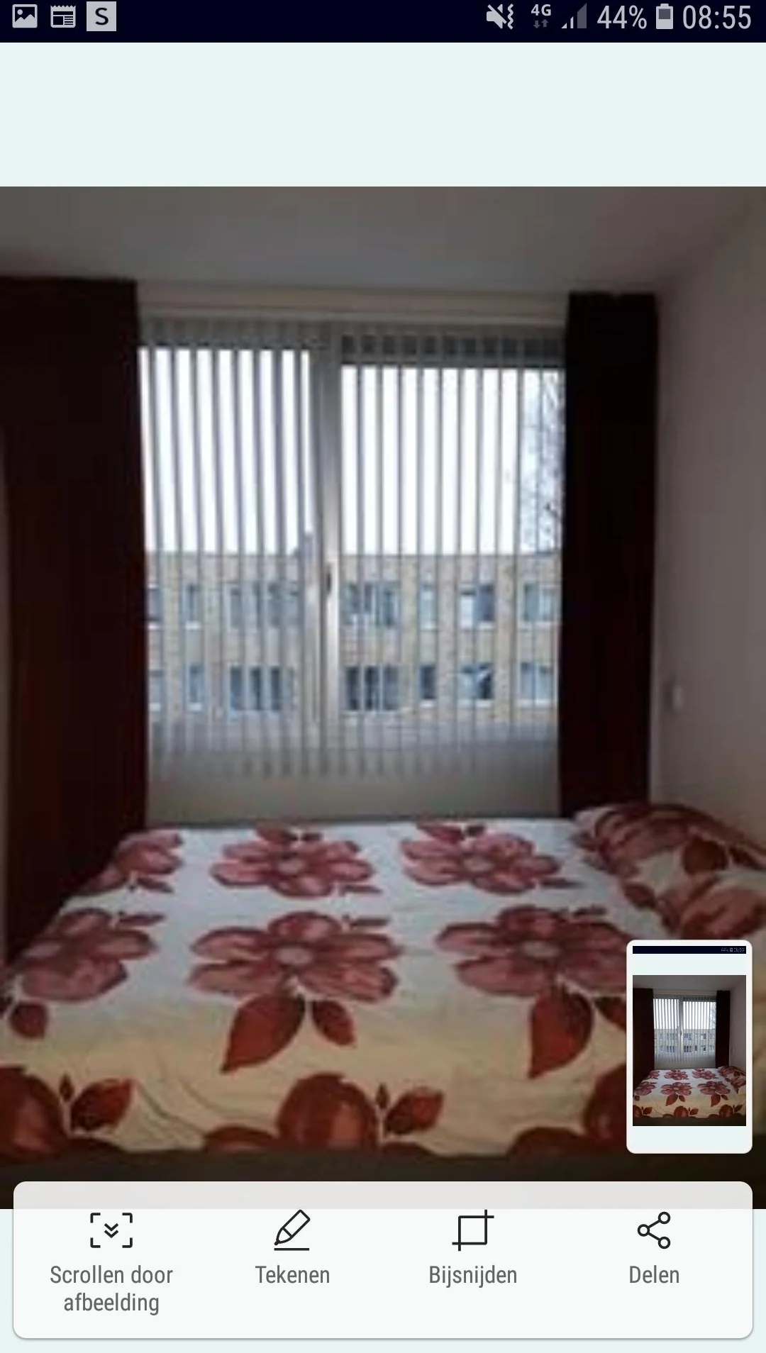 Foto van de Kamer gelegen aan de De Leeuw van Vlaanderenstraat in Amsterdam