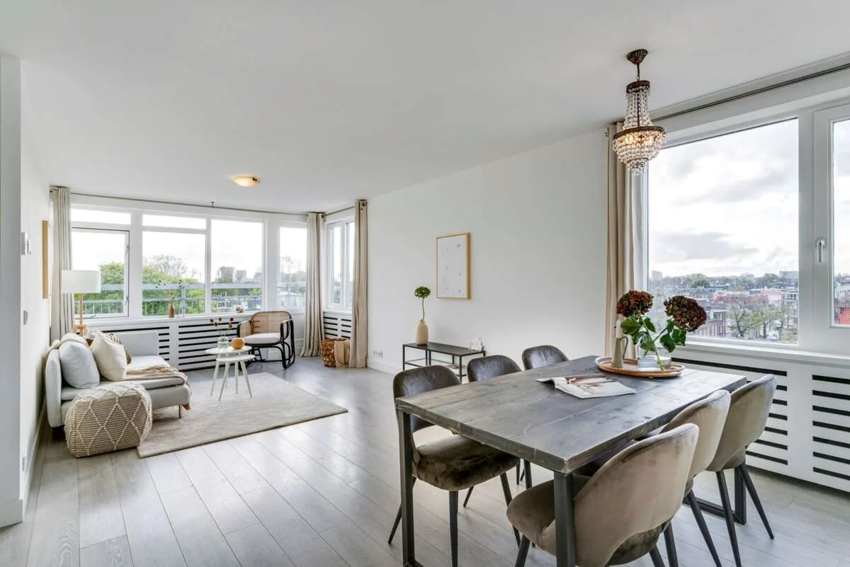 geblurde versie van de foto als achtergrond