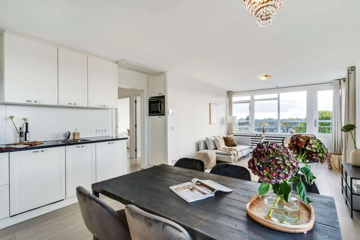 geblurde versie van de foto als achtergrond