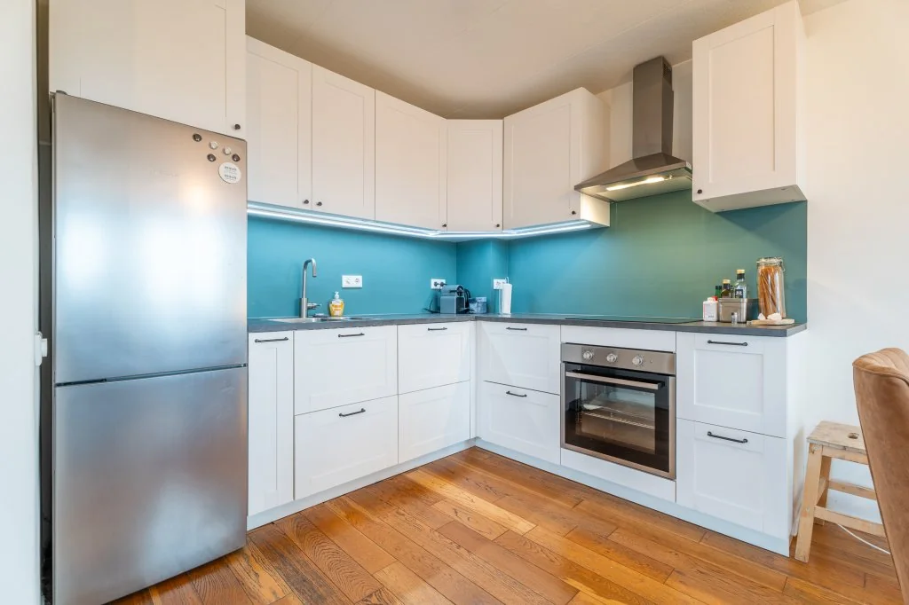 geblurde versie van de foto als achtergrond