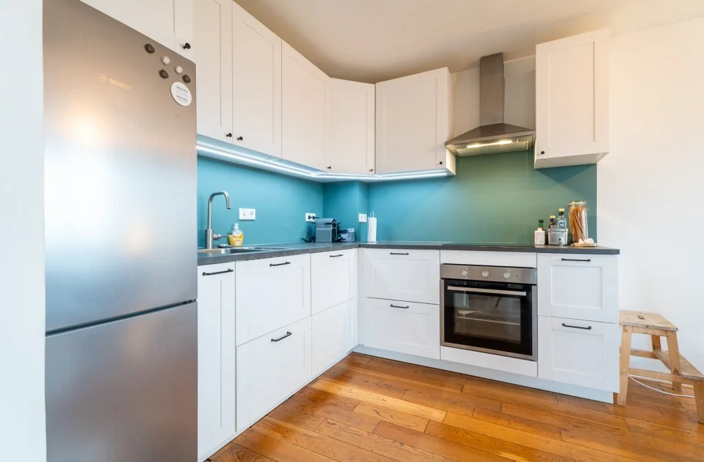 geblurde versie van de foto als achtergrond