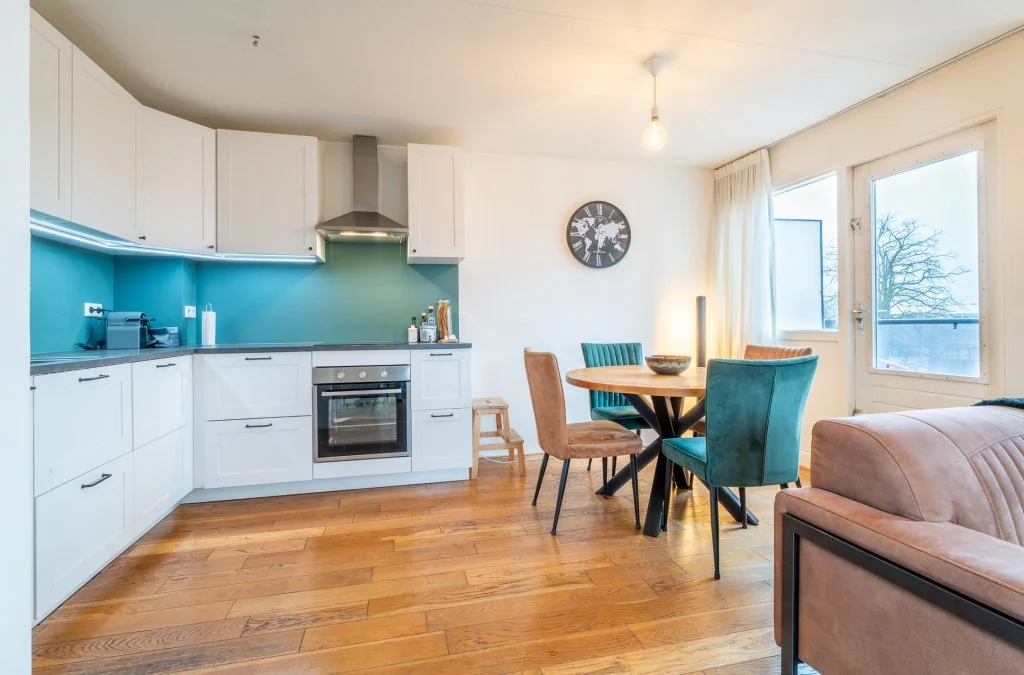 geblurde versie van de foto als achtergrond