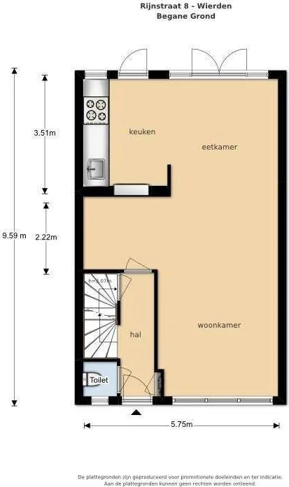 Foto van de Appartement gelegen aan de Rijnstraat in Almelo
