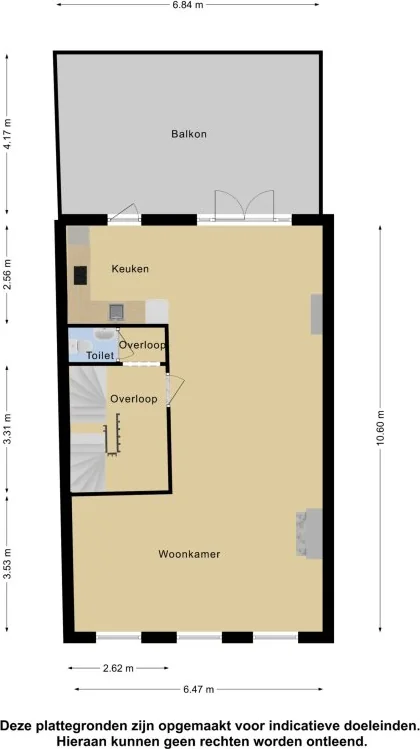 Foto van de Appartement gelegen aan de Wilhelminastraat in Breda
