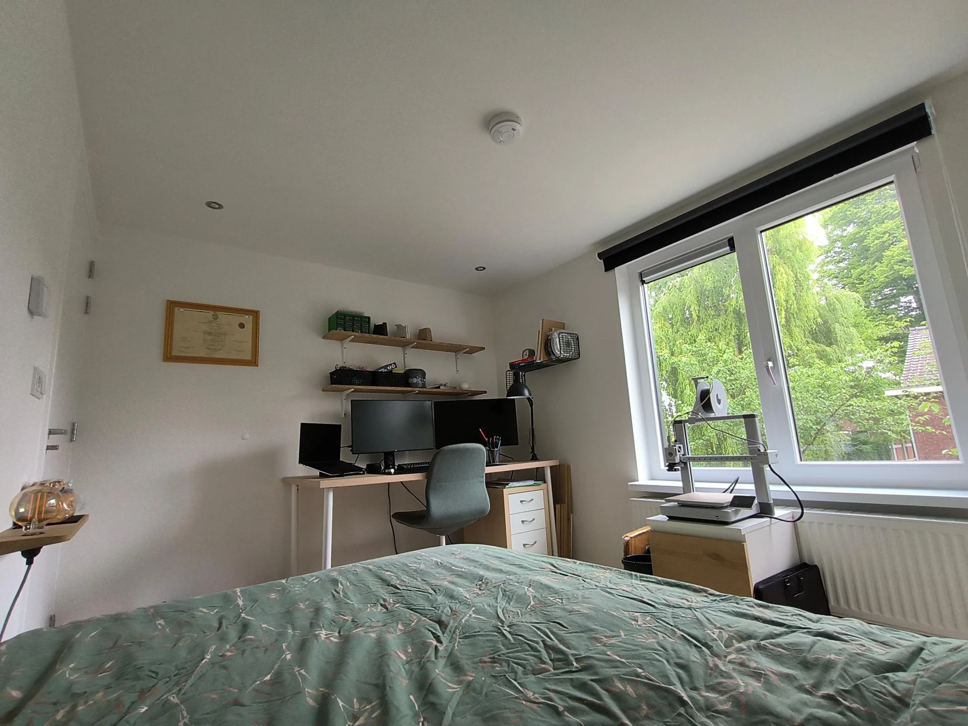 geblurde versie van de foto als achtergrond