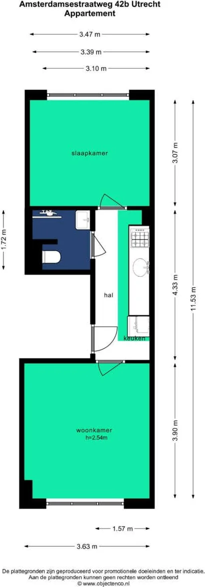 Foto van de Appartement gelegen aan de Amsterdamsestraatweg in Utrecht