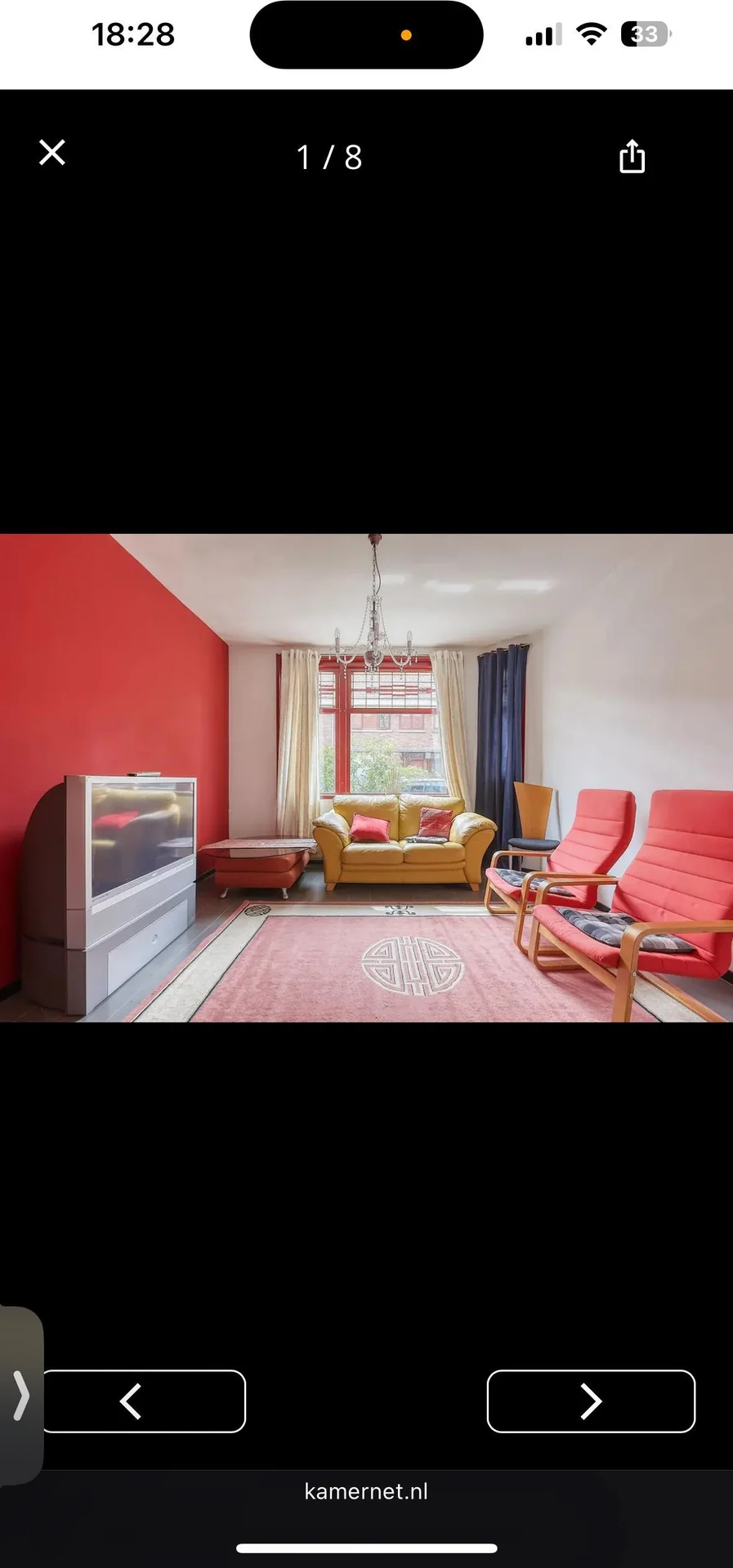 Foto van de Kamer gelegen aan de Van Vlotenstraat in Den Haag