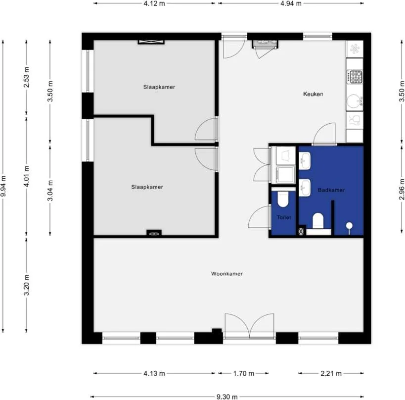 Foto van de Appartement gelegen aan de Boterstraat in Schiedam
