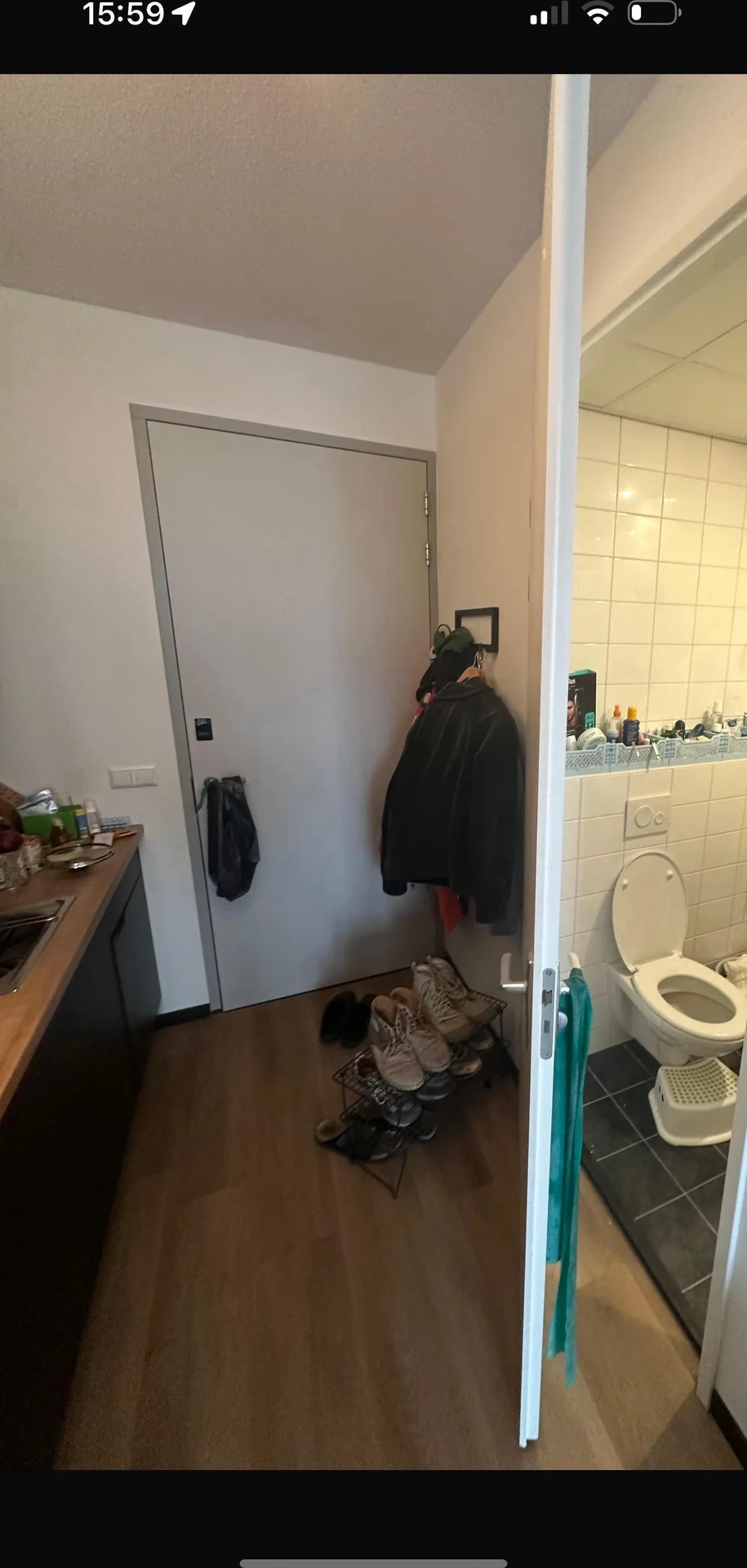 geblurde versie van de foto als achtergrond