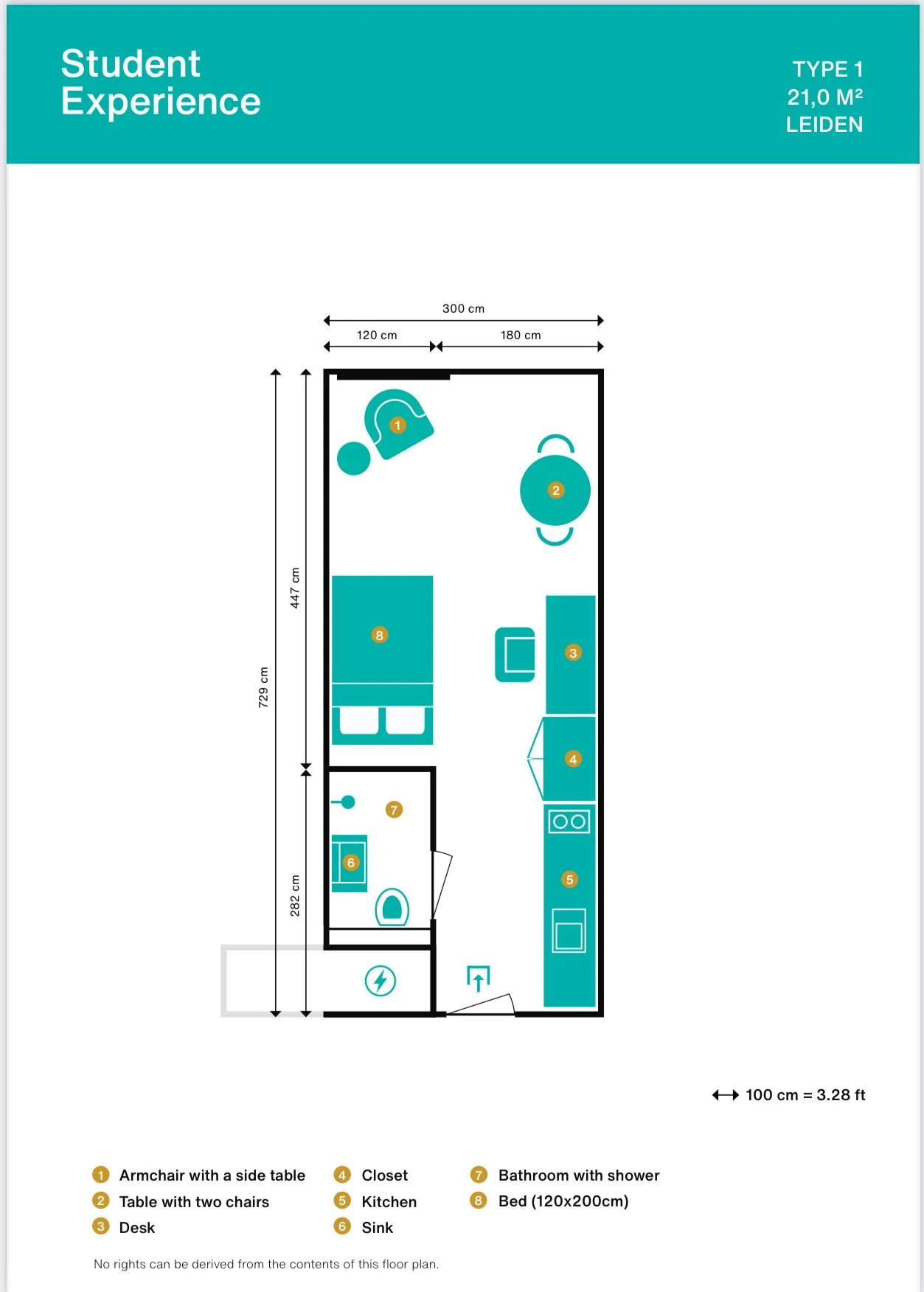 Foto van de Studio gelegen aan de Lise Meitnerweg in Leiden