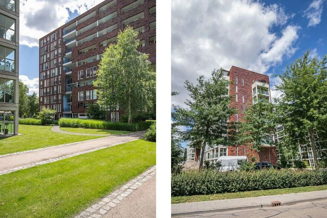 geblurde versie van de foto als achtergrond