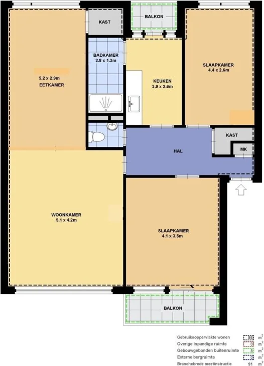 Foto van de Appartement gelegen aan de Marie Koenenstraat in Zwolle