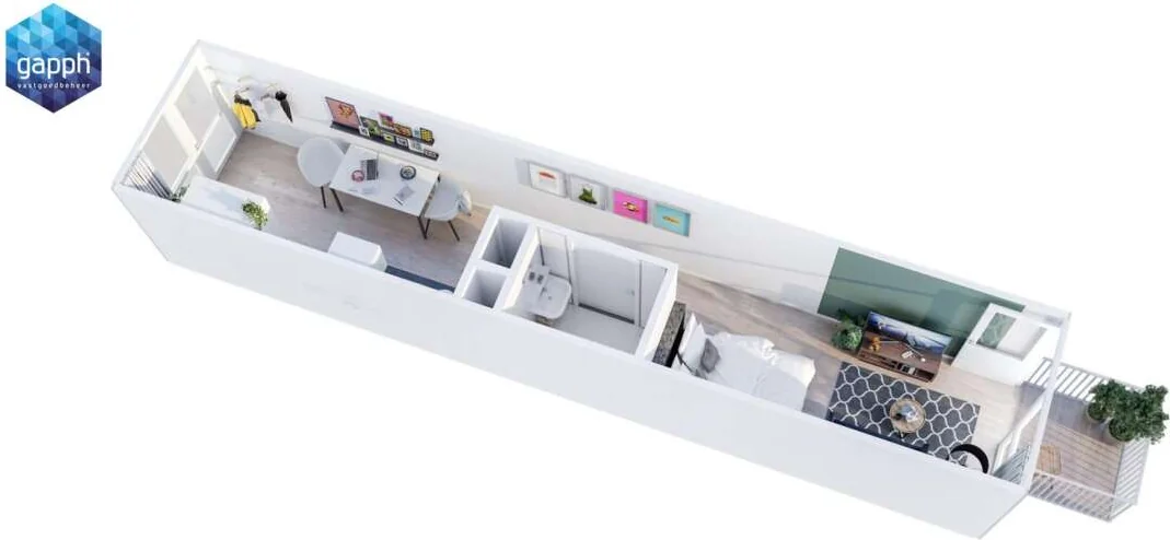 Foto van de Studio gelegen aan de Pagelaan in Utrecht
