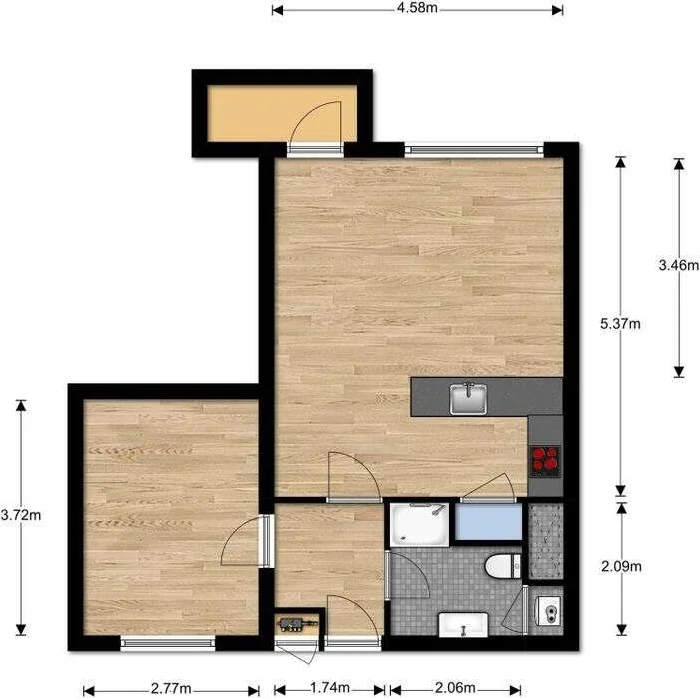 Foto van de Appartement gelegen aan de Vulcanushof in Maastricht