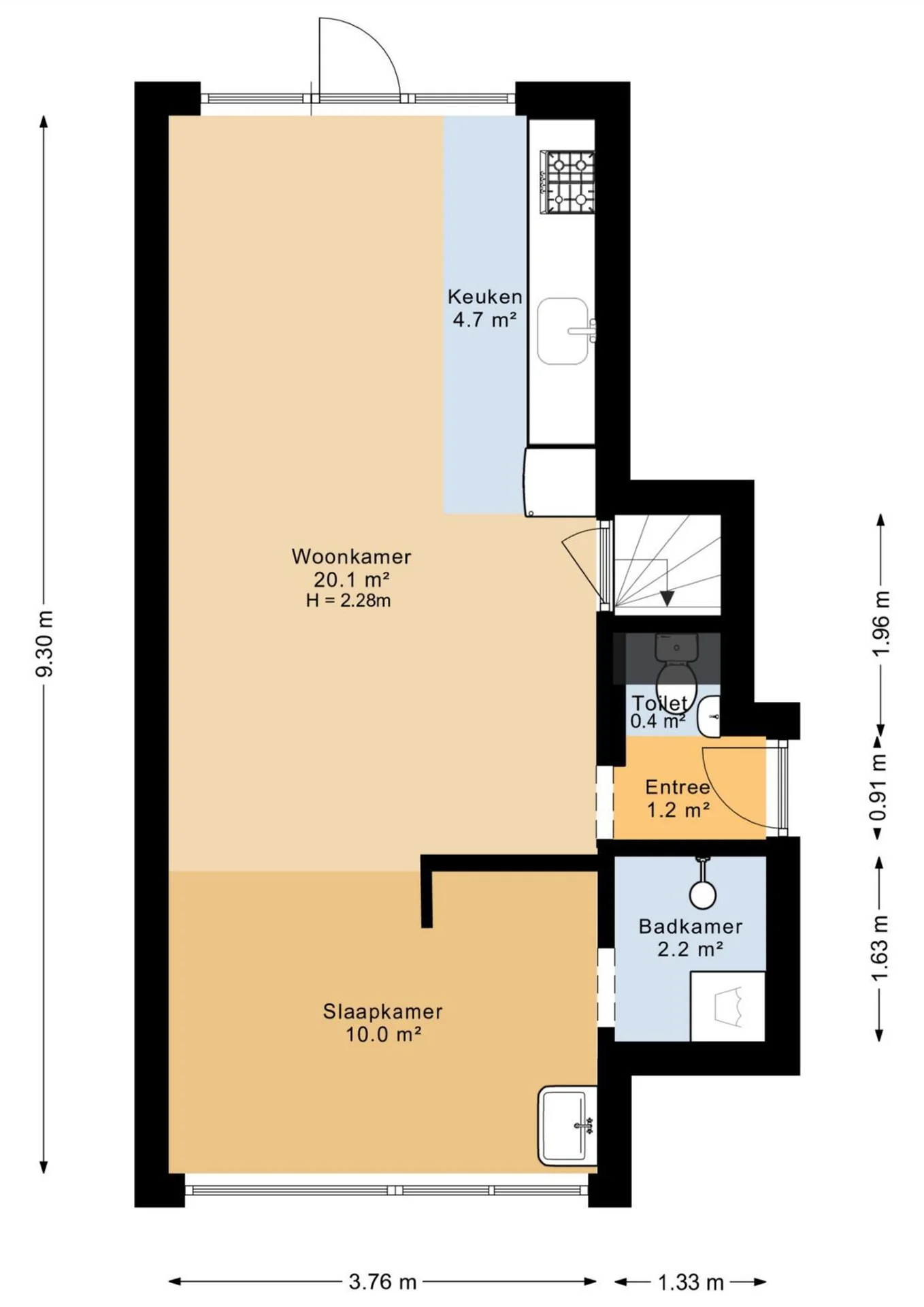 Foto van de Appartement gelegen aan de Van Vollenhovenlaan in Utrecht