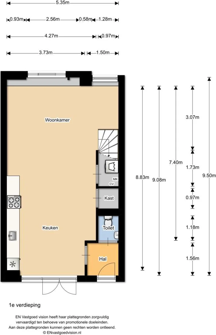 Foto van de Appartement gelegen aan de Rozengracht in Zaandam