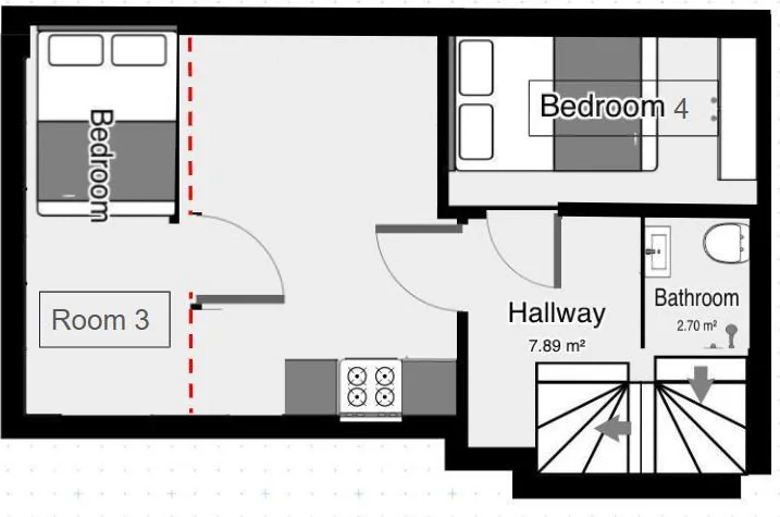 Foto van de Kamer gelegen aan de Maximiliaanstraat in Rotterdam