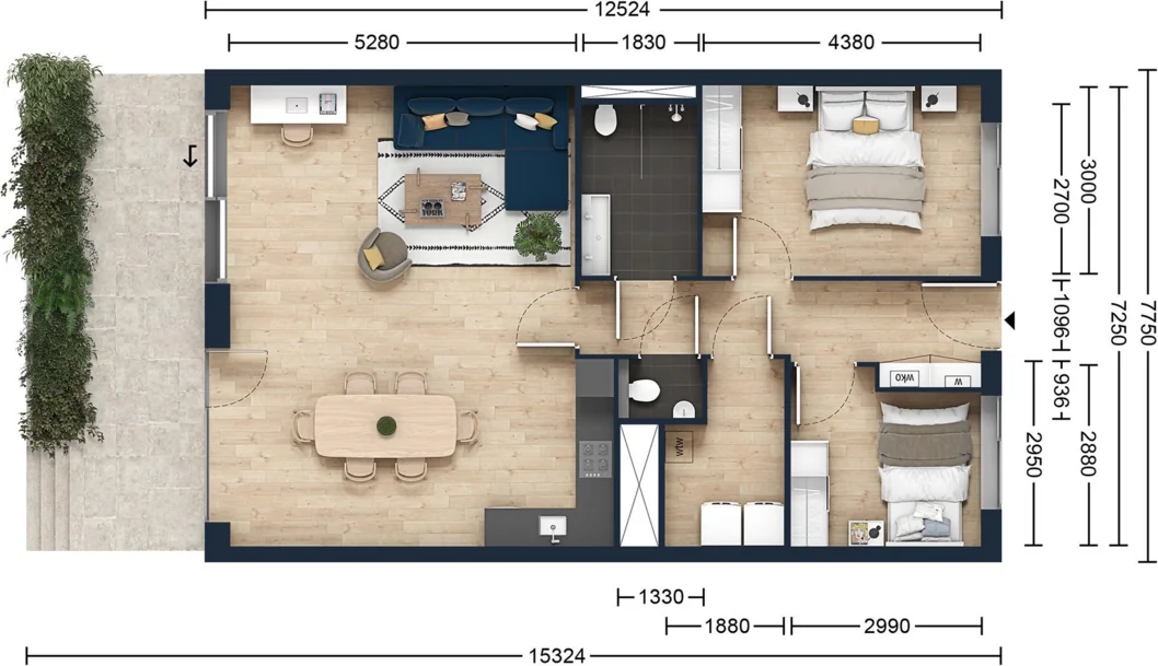 Foto van de Appartement gelegen aan de Pampuskade in Rotterdam