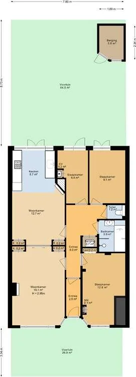 Foto van de Appartement gelegen aan de Koningin Wilhelminalaan in Voorburg