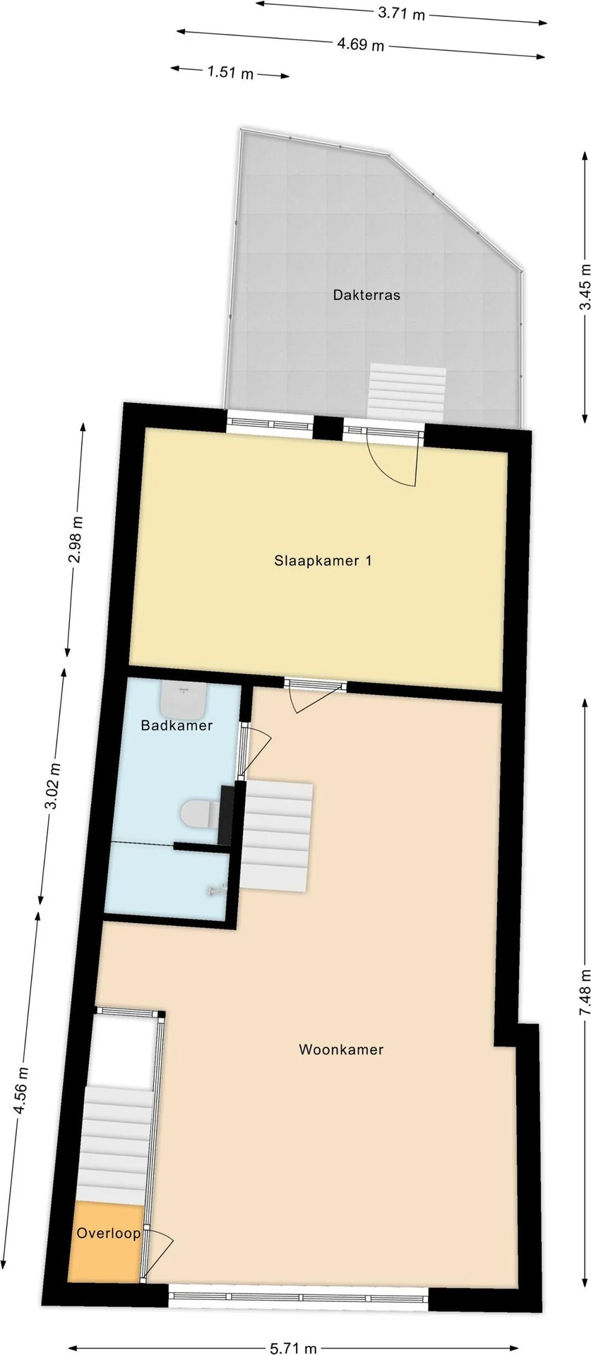 Foto van de Appartement gelegen aan de Bloemendalsestraat in Amersfoort